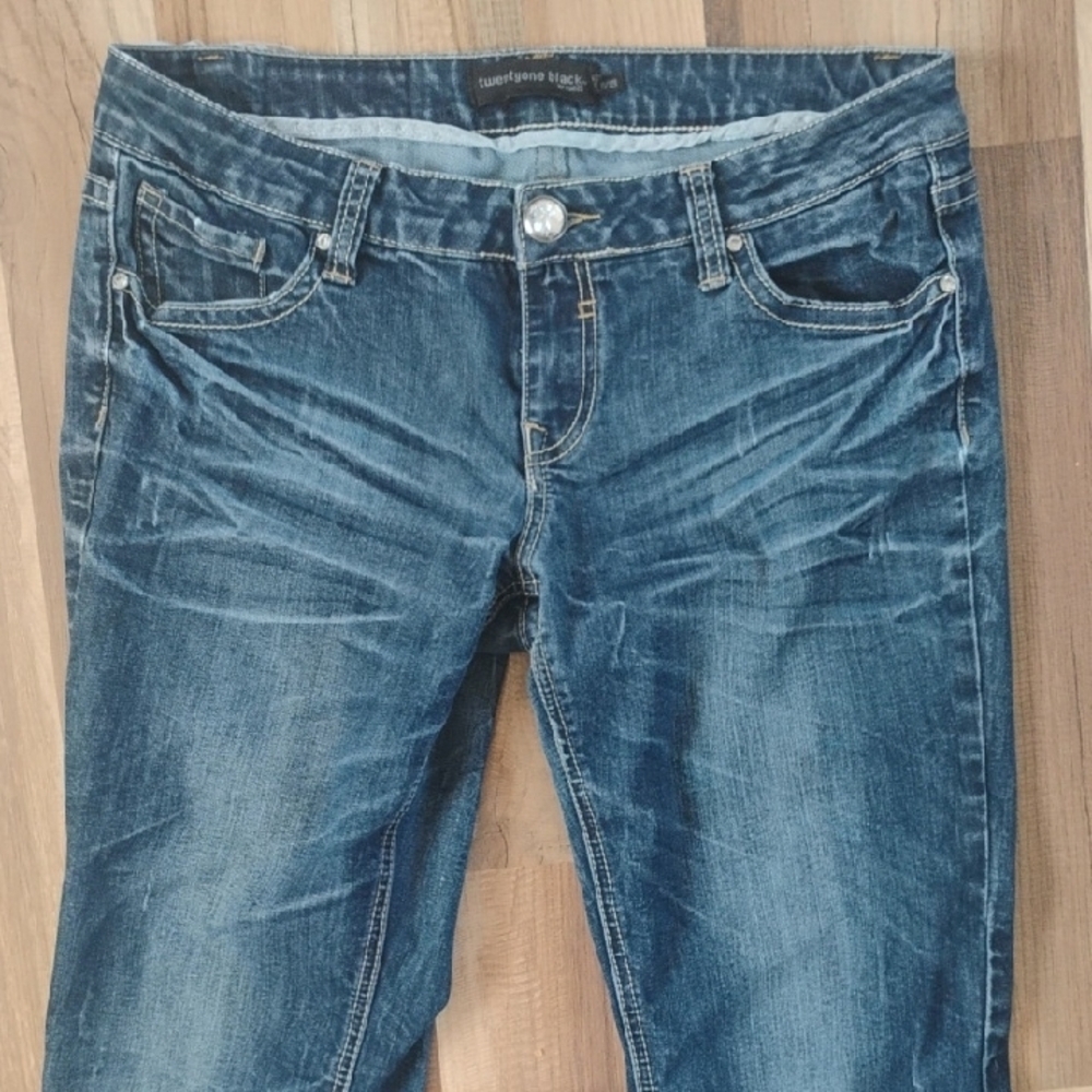 Dark Blue Flare Jeans - Women's Wide Leg Denim